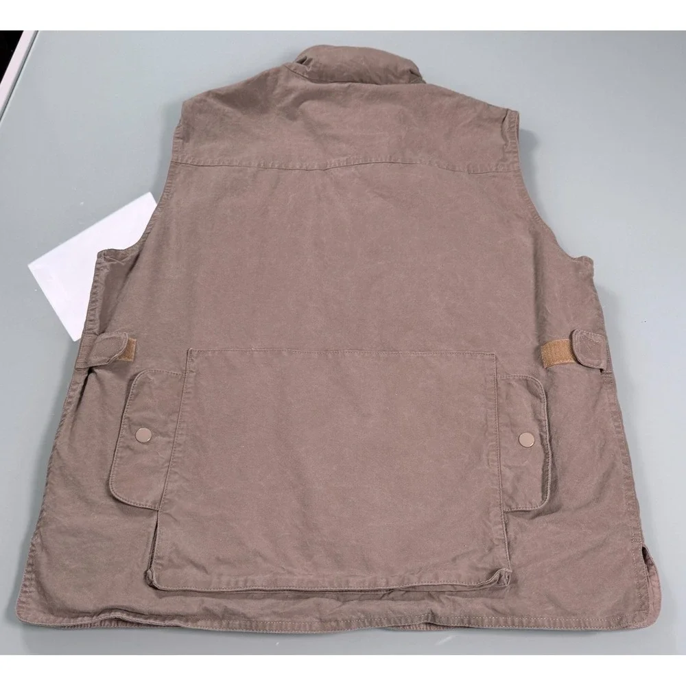 VTG 80s Banana Republic Hooded Bush Vest Mens M Safari Travel Mill Vally Khaki